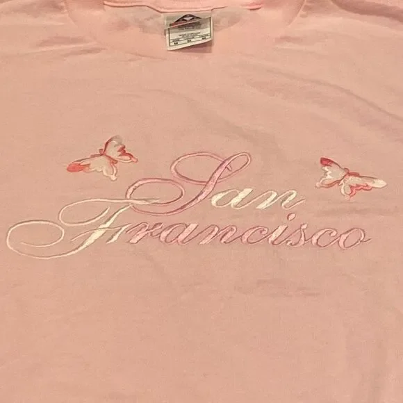 Vintage Women’s Pink San Francisco T-Shirt - Picture 3 of 6